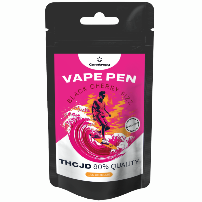 Canntropy THCJD Vape Pen Black Cherry Fizz, THCJD 90% kakovost, 1 ml