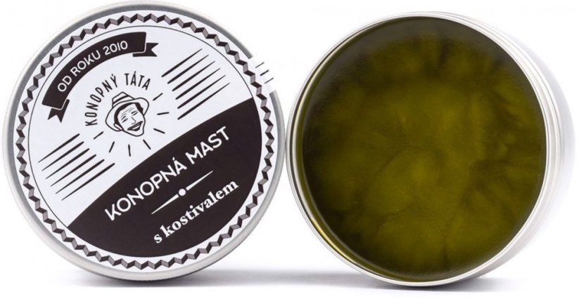 Konopny Tata Hemp Ointment with Comfrey (pomada de cânhamo com confrei), 80 ml, 90 mg CBD