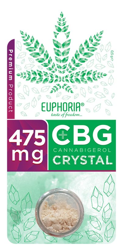 Euphoria Cristal CBG puro 475 mg, 0,5 g