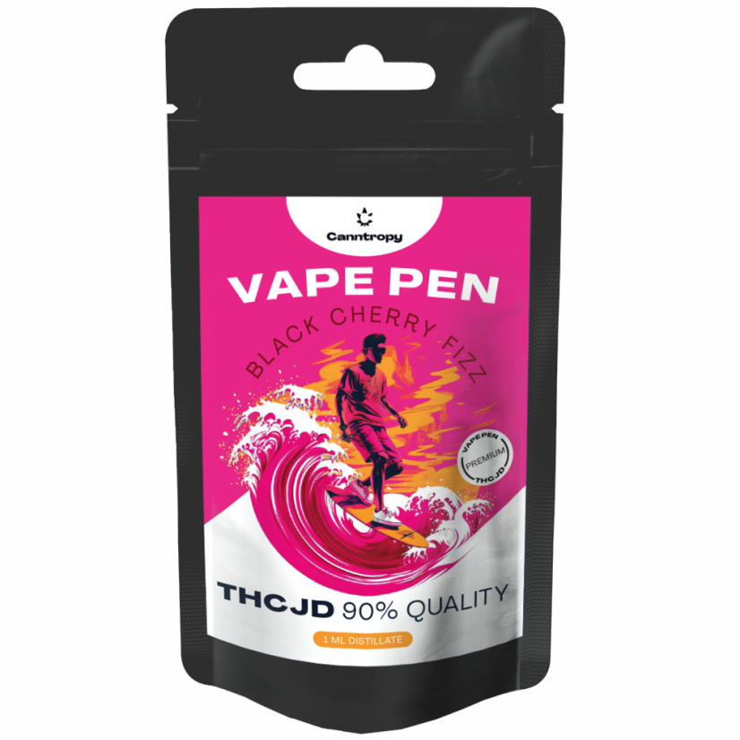 Canntropy THCJD Vape Pen Black Cherry Fizz, qualità THCJD 90%, 1 ml