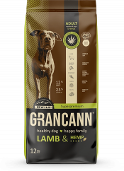Grancann Lamb & Hemp seeds - Karma z konopi dla średnich i dużych ras, 12kg