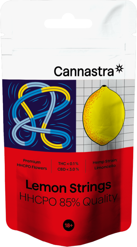 Cannastra HHCPO Flower Lemon Strings, HHCPO 85% kvalitete, 1g - 100g
