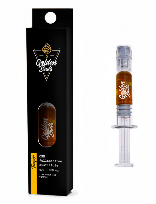 Golden Buds Concentrado de CBD Tangie en jeringa, 60%, 1 ml, 600 mg