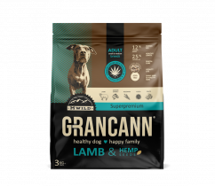 Grancann Σπόροι αρνιού & κάνναβης - Τροφή κάνναβης για μικρές και μεσαίες ράτσες, 3 κιλά