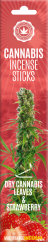 Varitas de incienso de cannabis Cannabis seco y fresa