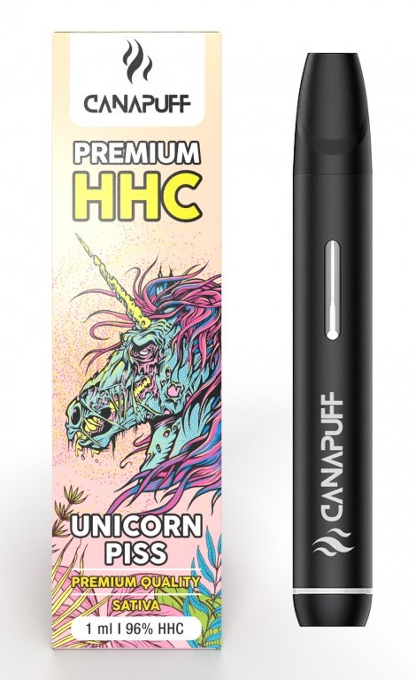 CanaPuff UNICORN PISS 96 % HHC - Disposable vape pen, 1 ml