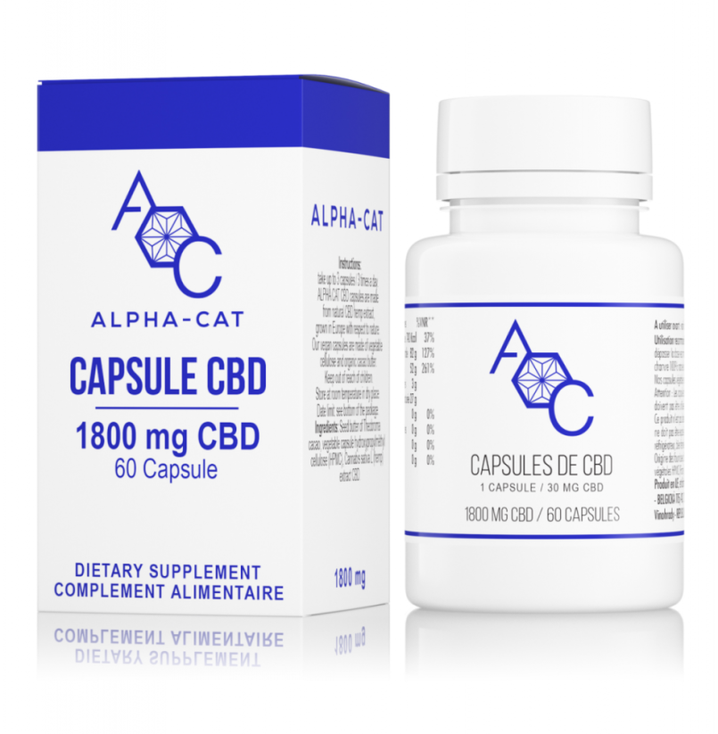 Alpha-CAT CBD Kapsülleri 60x30mg, 1800 mg