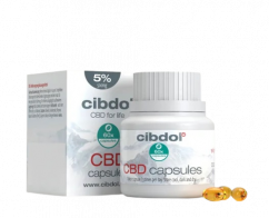 Cibdol cápsulas de gelatina mole 5% CBD, 500 mg CBD, 60 cápsulas