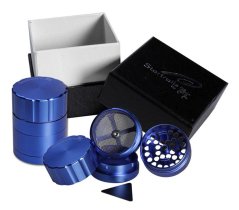 Startrails Aluminum grinder 4-piece blue, 42x56mm