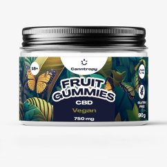 Canntropy CBD Fruit Gummies Vegan, 30 шт. х 25 мг, 750 мг CBD, 90 г