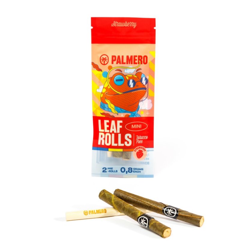 Palmero Mini jahoda, 2x zábal z palmových listov, 0,8g