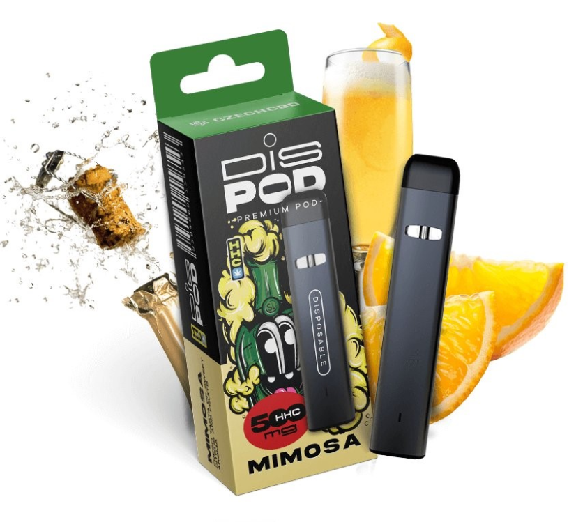 Tsjechische CBD HHC Vape Pen disPOD Mimosa 500 mg, 0,5 ml