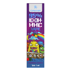 CanaPuff 10-OH-HHC jednorazové vape pero Rainbow Runtz, 10-OH-HHC 95 %, 1 ml