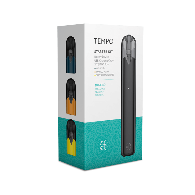 Harmony Tempo Starting Kit Vape Pen + Cartridges, 318 mg CBD, 3 pcs