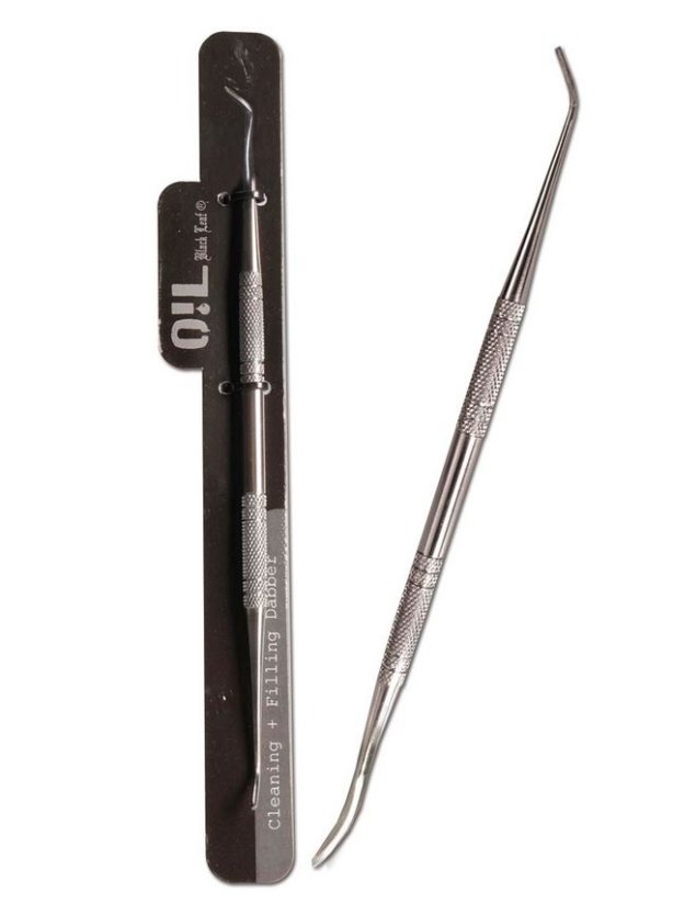 Oil Black Leaf - Edelstahl-Werkzeug Dabber, 175 mm