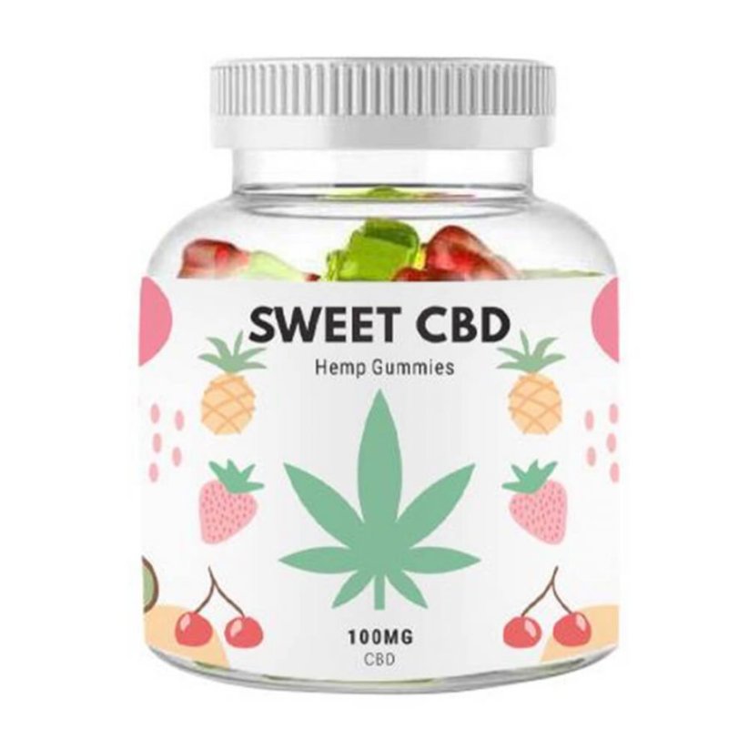 Sweet CBD Gumídci, Čerešňa, Kiwi, Ananás, Jahoda 100 mg CBD, 20 ks x 5 mg, 60 g
