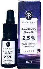 Hemnia Good Night's Sleep Óleo de cânhamo 2,5%, 250 mg CBN, 250 mg CBD, 10 ml