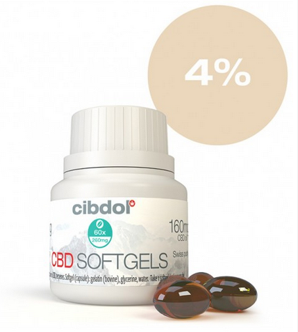 Cibdol CBD Softgelcapsules 4%, 60x6,4mg, 384mg