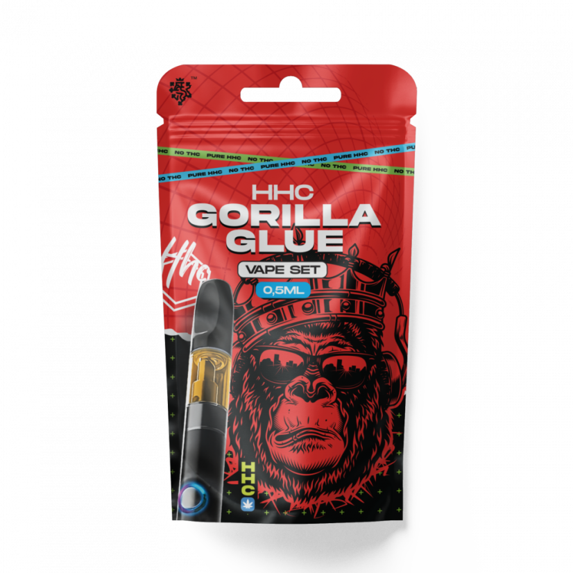 Czech CBD HHC-sett batteri + kassett Gorilla lim, 94 %, 0,5 ml
