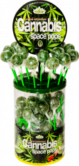 Haze Cannabis XXL Space Pops – Display-behållare (70 Lollies)