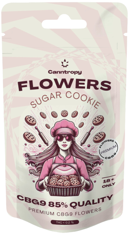 Canntropy CBG9 Μπισκότο ζάχαρης λουλουδιών, CBG9 Ποιότητα 85 %, 1 g - 100 g