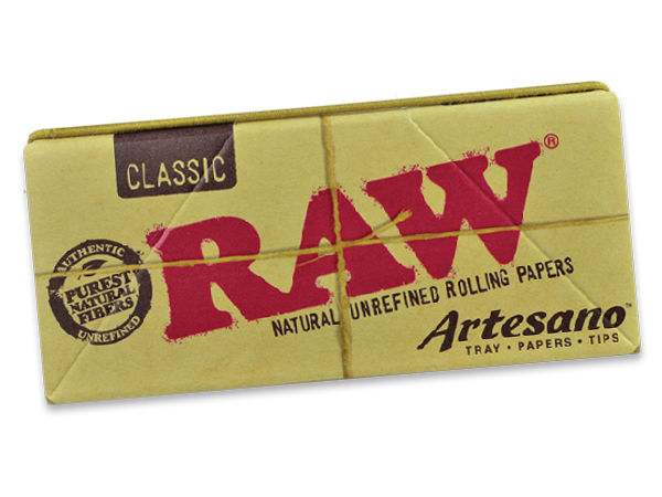 RAW папери Classic Artesano Kingsize Slim + наконечники - КОРОБКА, 15 шт