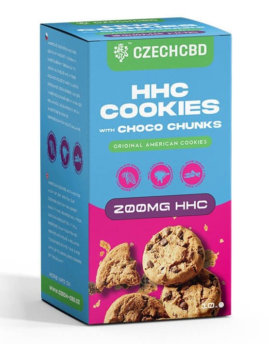 Tjeckiska CBD HHC-kakor med chokladbitar, 200 mg HHC, 10 st