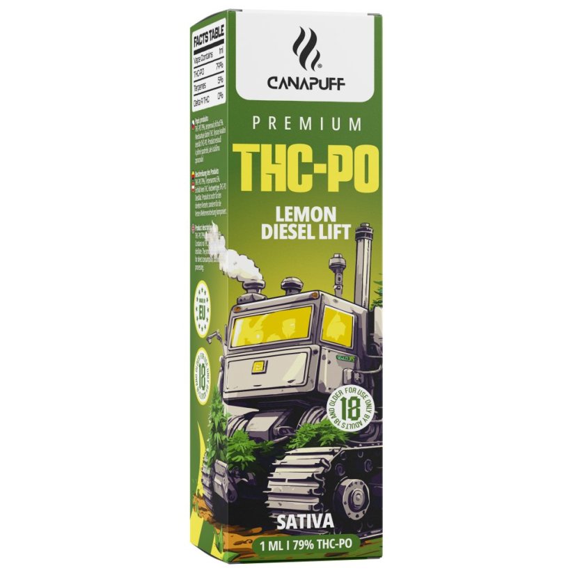 CanaPuff Lemon Diesel Lift Disposable Vape Pen, 79 % THCPO, 1 мл