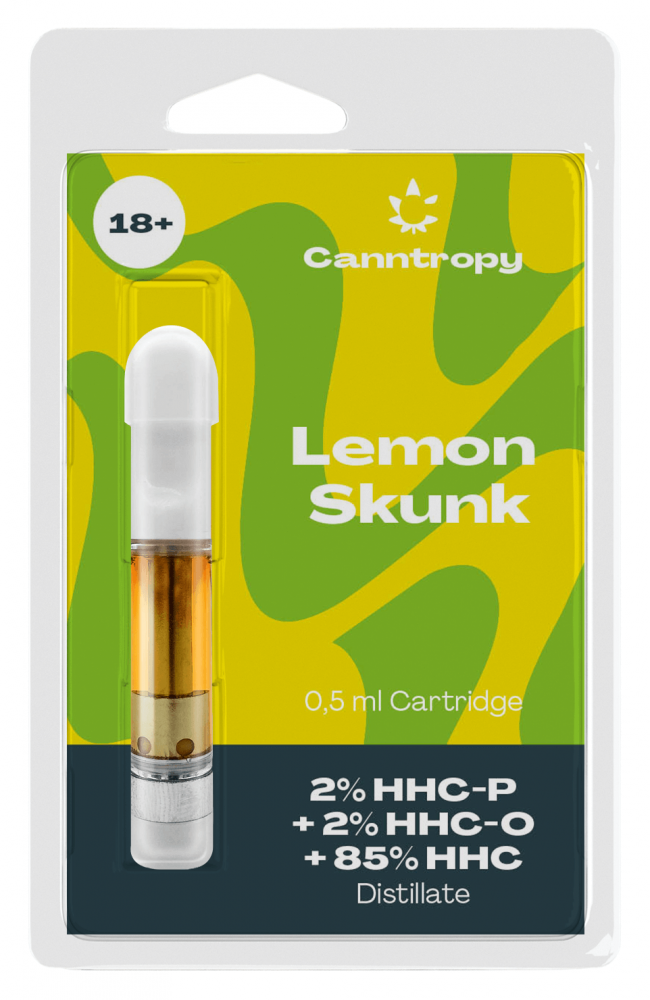 Canntropy HHC Blend Cartridge Lemon Skunk, 2 % HHC-P, 2 % HHC-O, 85 % HHC, 0,5 ml