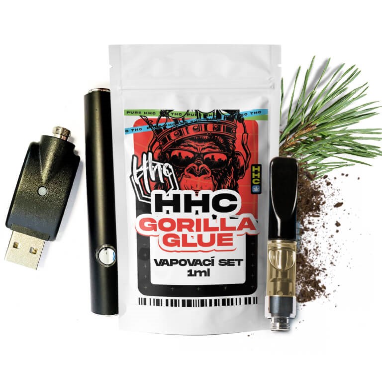 Czech CBD HHC Set Baterie + Cartridge Gorilla Glue, 94 %, 1 ml