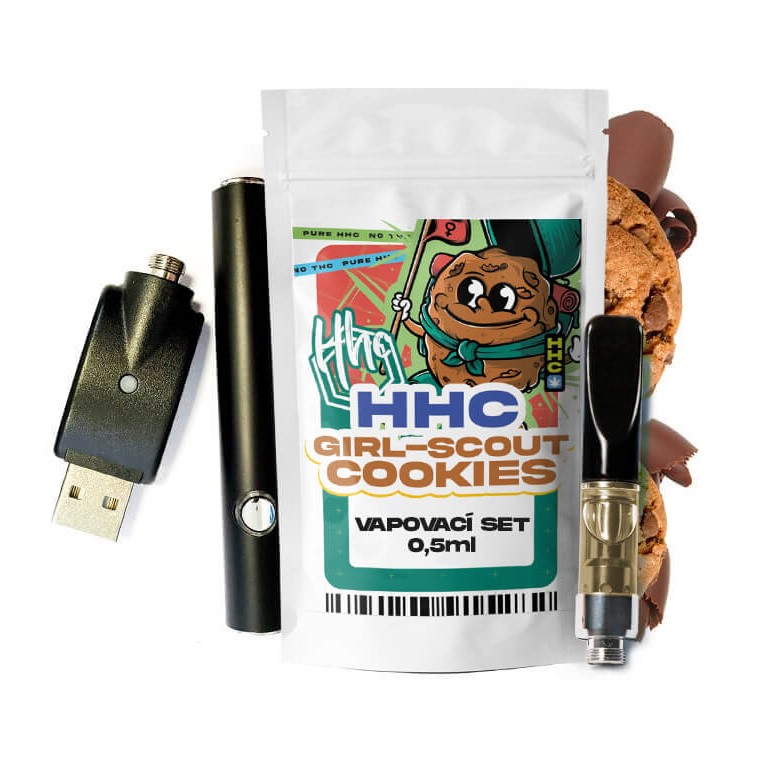 Czech CBD HHC Set Baterie + Cartridge Girl Scout Cookies, 94 %, 0,5 ml