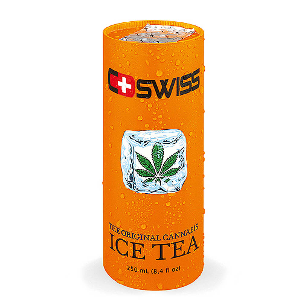 C-Swiss konopný ledový čaj bez THC, 250 ml