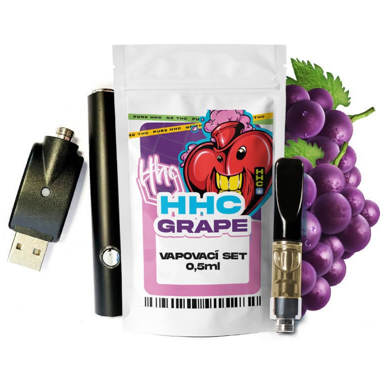 Czech CBD HHC Set Baterie + Cartridge Grape, 94 %, 0,5 ml