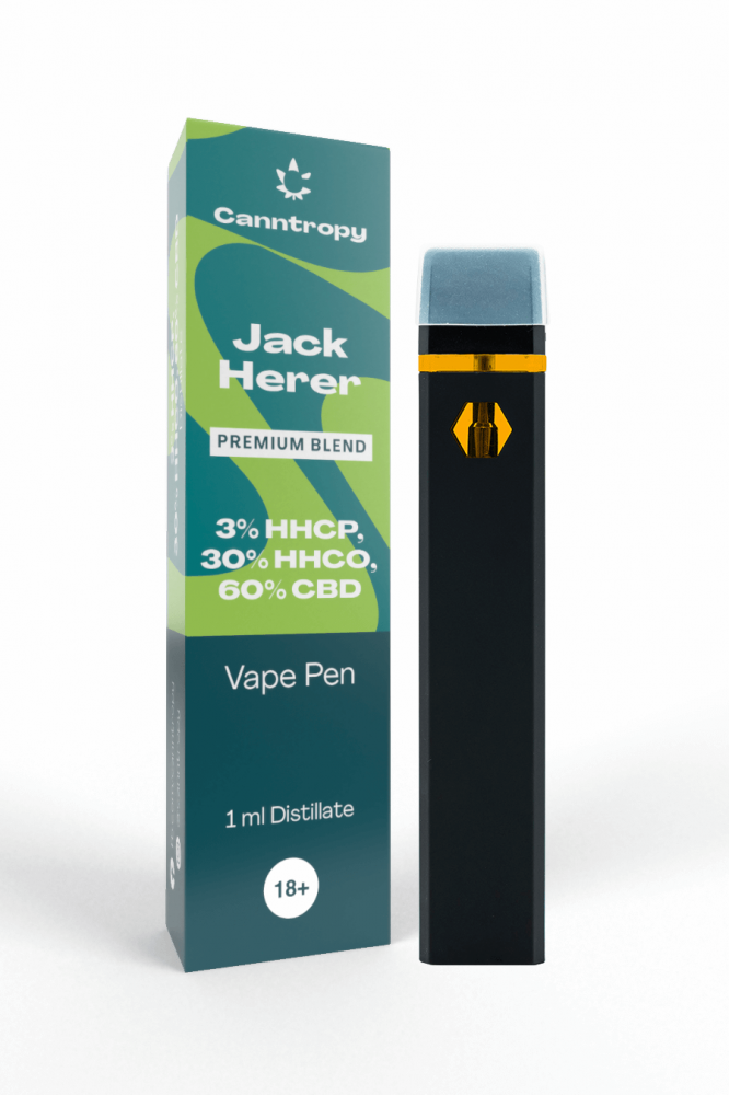 Canntropy HHC-P-O Blend Vape Pen Jack Herer, HHC-P 3 %, HHC-O 30 %, CBD 60 %, 1 ml